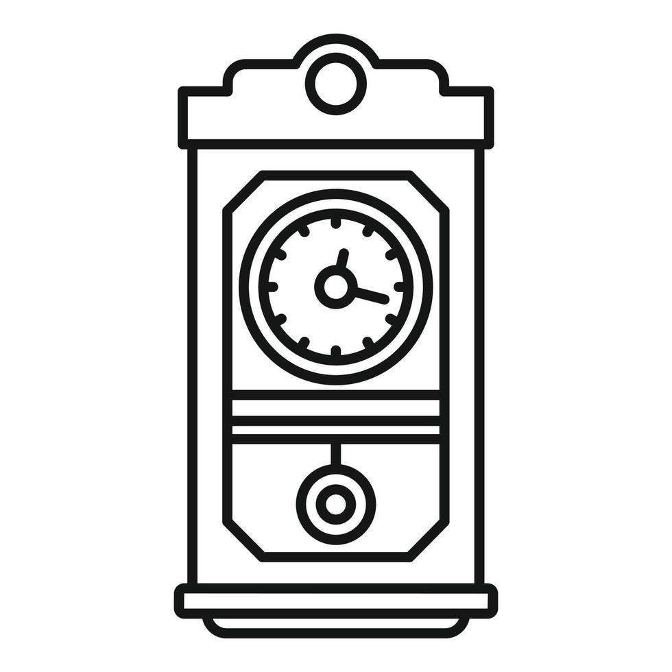 icono de reloj de péndulo de equilibrio, estilo de esquema vector