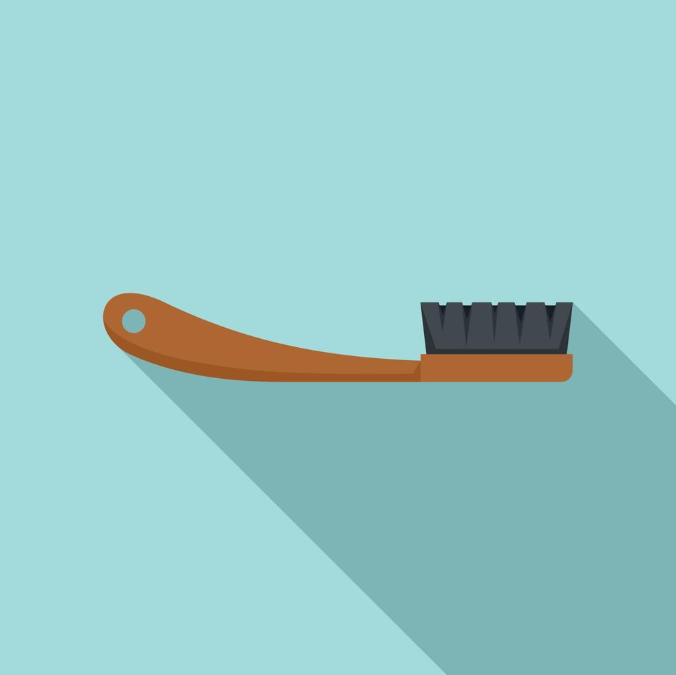 Sauna brush icon, flat style vector