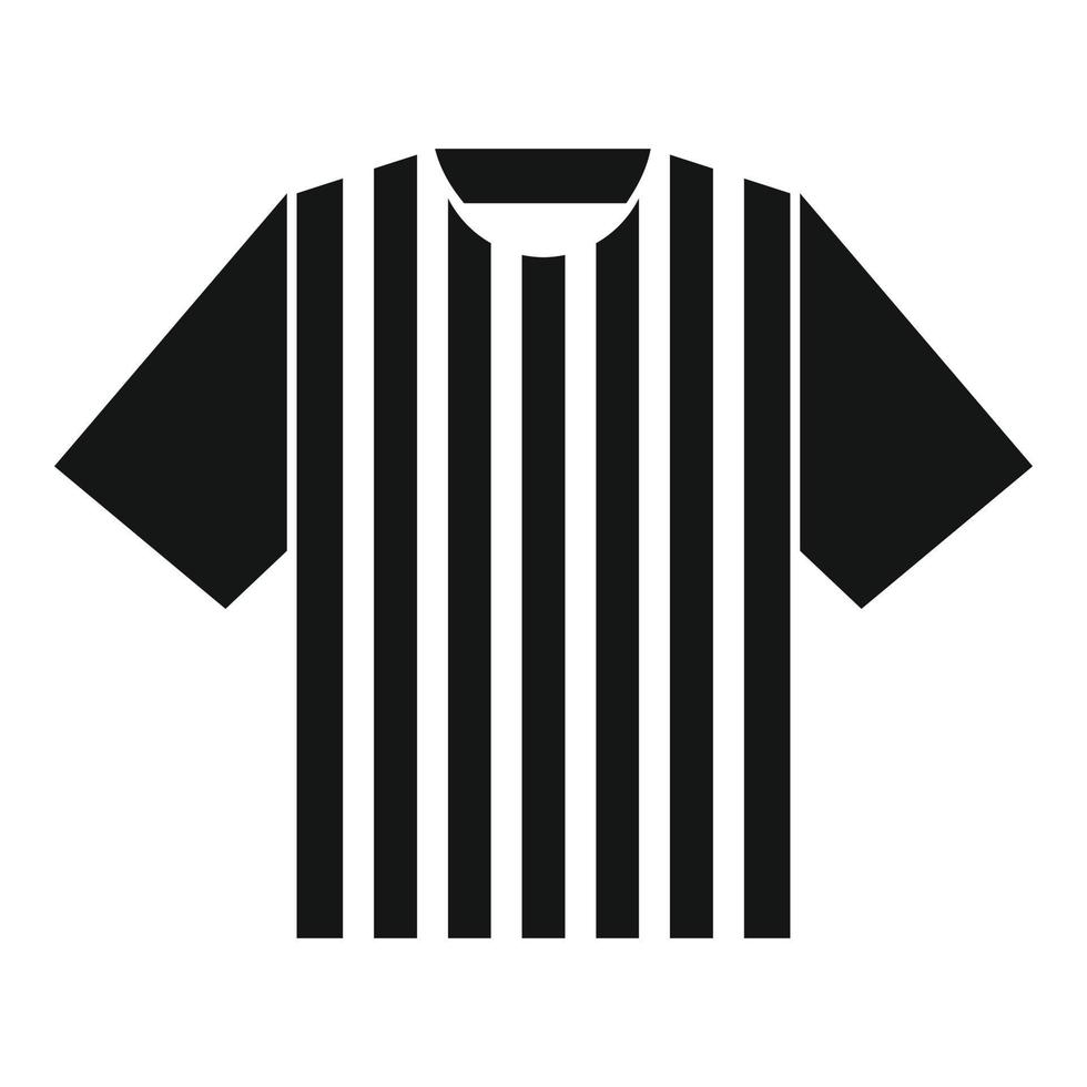 icono de camiseta de árbitro de fútbol, estilo simple vector