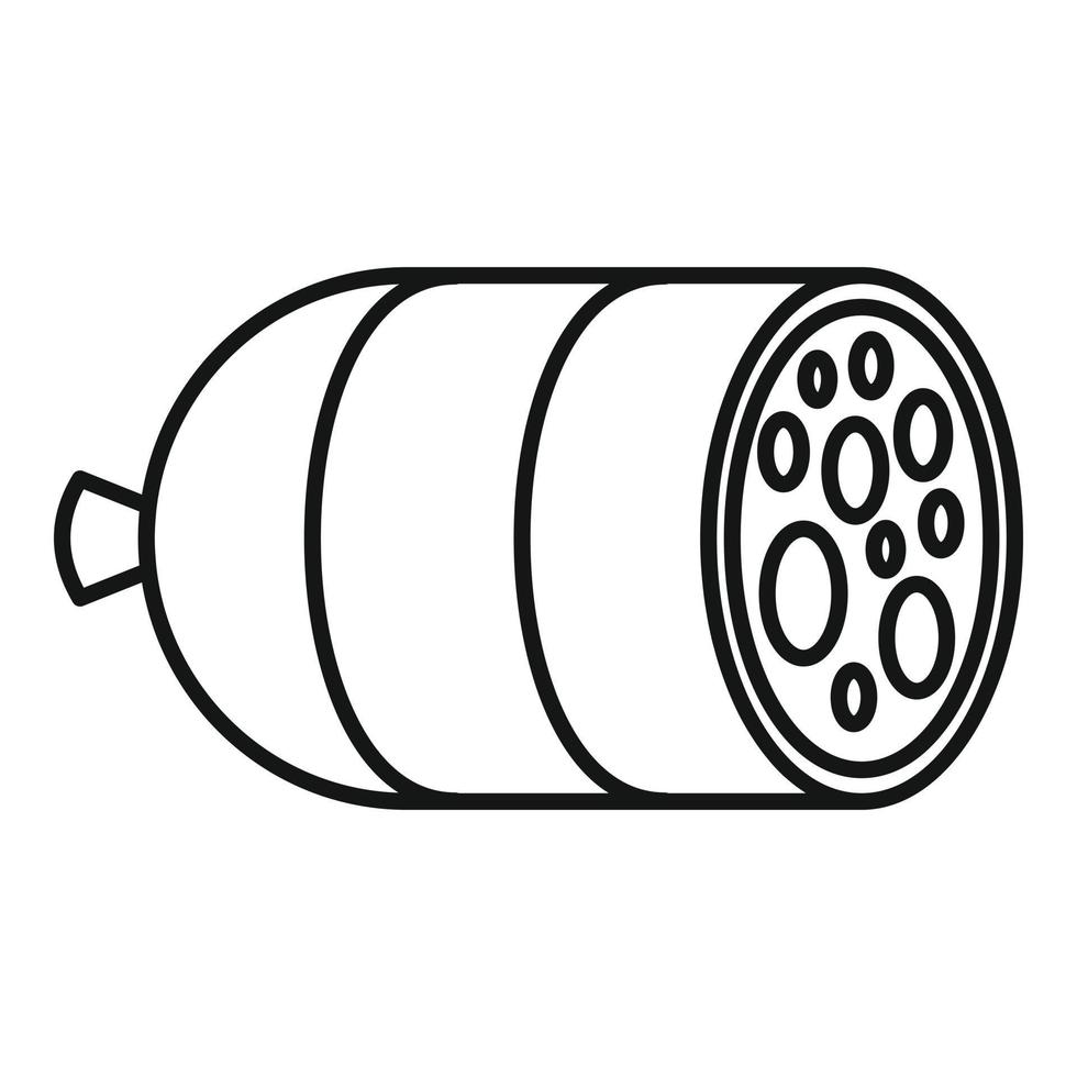 Sausage frankfurter icon, outline style vector