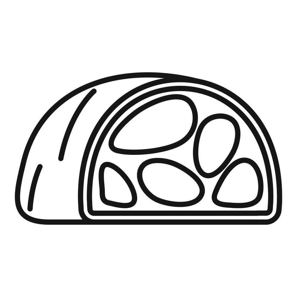 Bacon meat icon, outline style vector