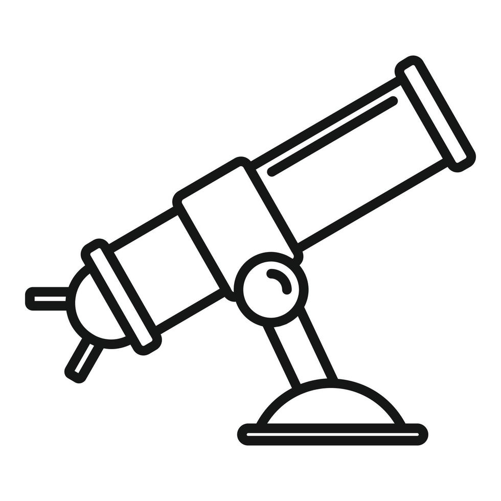 Telescope icon, outline style vector