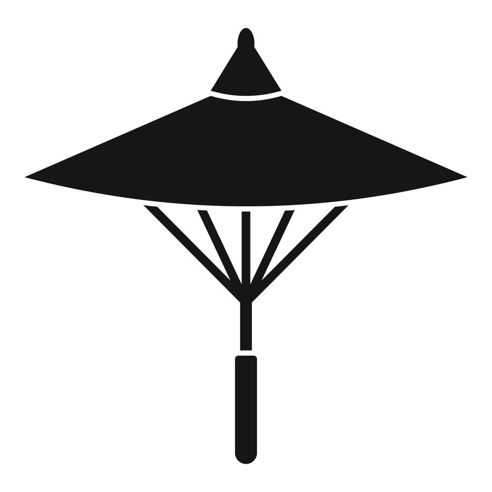 Japanese umbrella icon, simple style vector