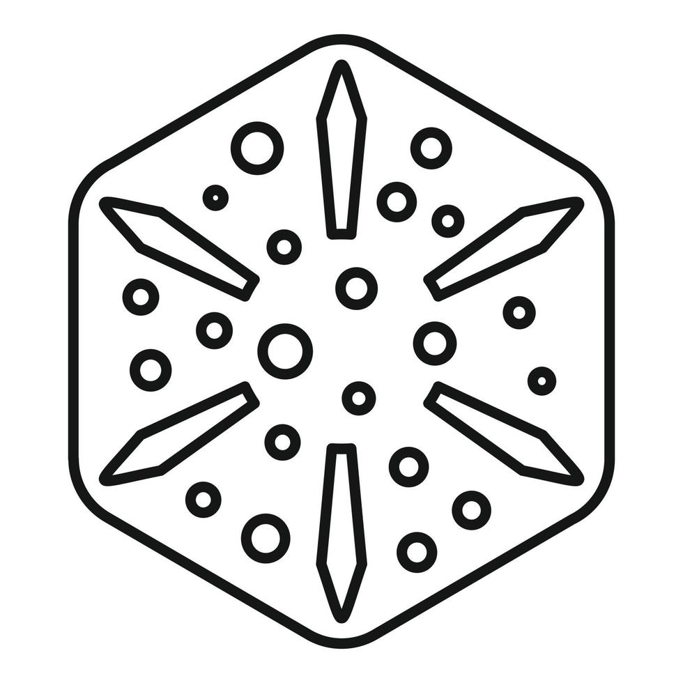 icono de galleta decorada, estilo de esquema vector
