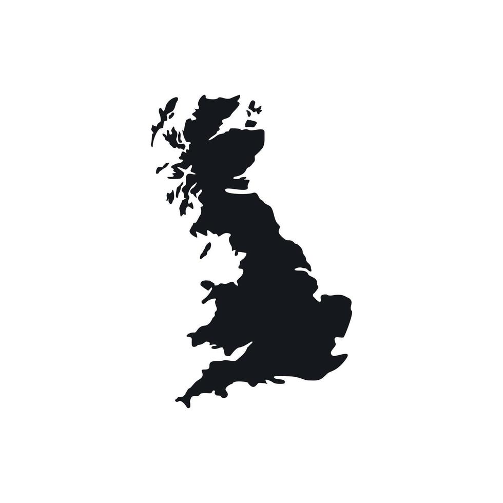 Map of Great Britain icon, simple style vector