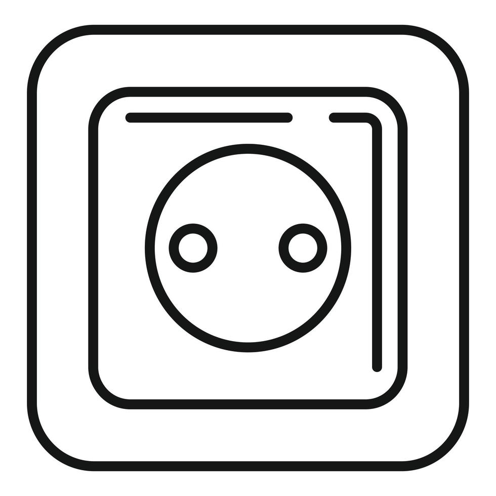 Belgium power socket icon, outline style vector