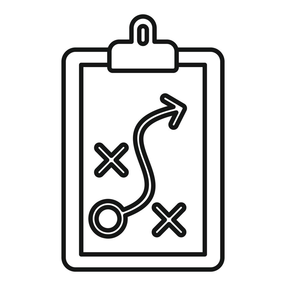 Soccer tactical board icon, outline style vector