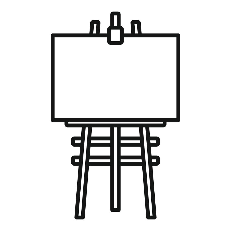 Frame easel icon, outline style vector