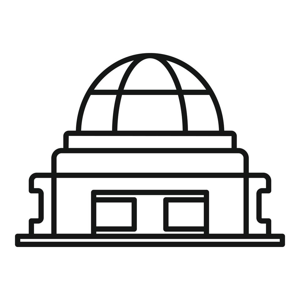 Optical planetarium icon, outline style vector
