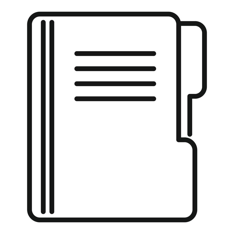 Prosecutor folder icon, outline style vector