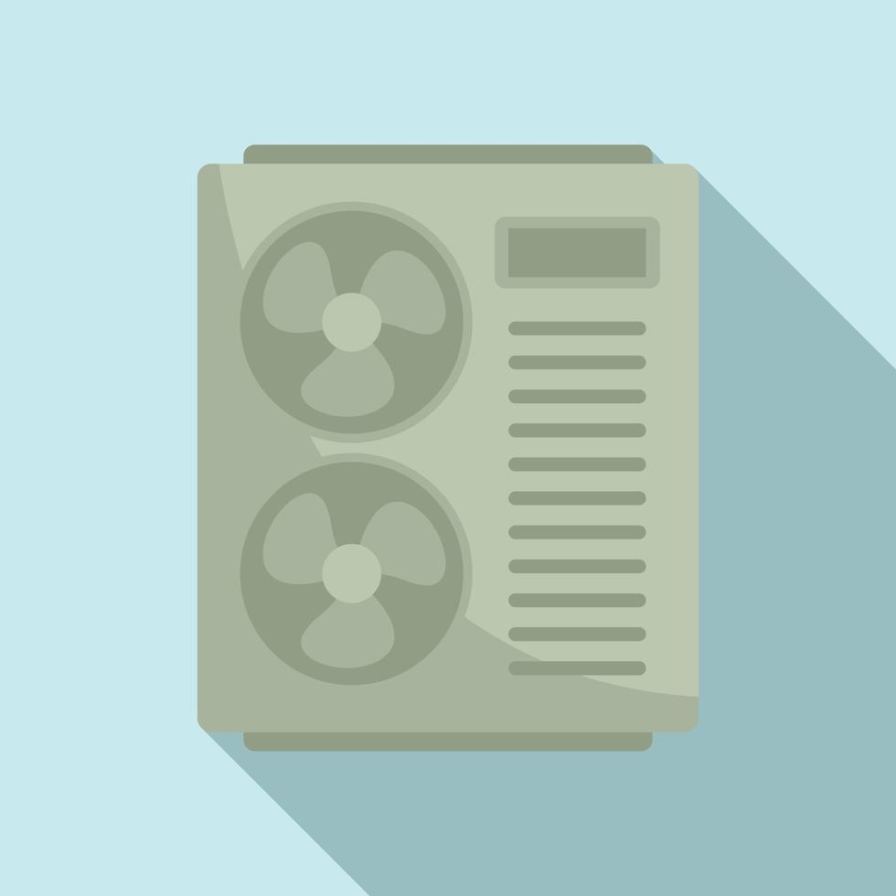Technology air conditioner icon, flat style vector