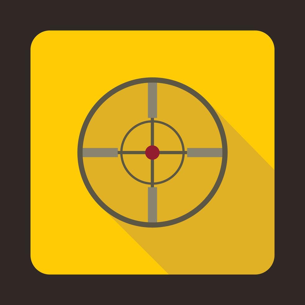 Optical sight icon, flat style vector