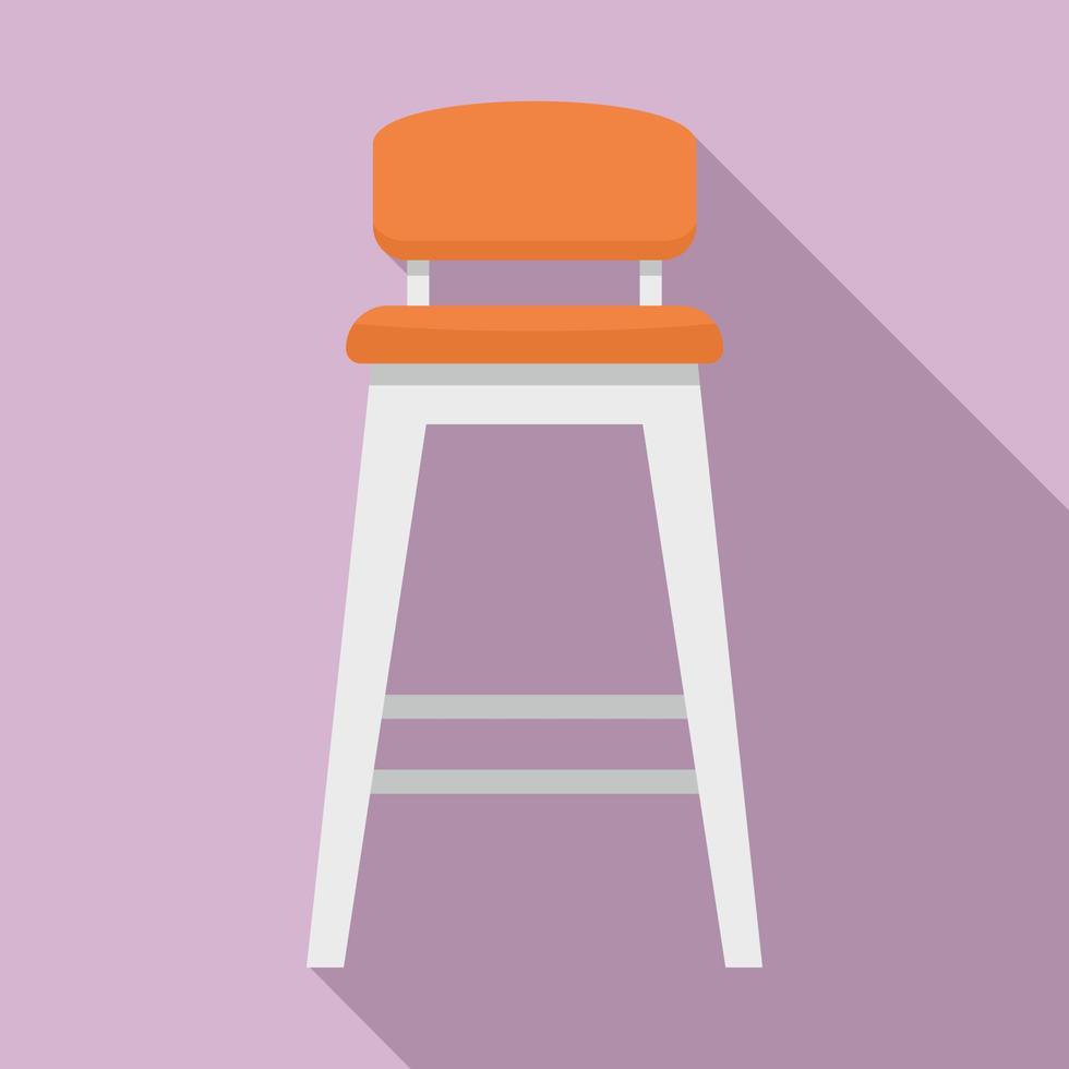 High outdoor chair icon, flat style vector