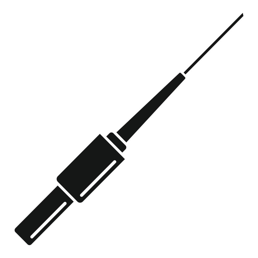 Piercing needle icon, simple style vector