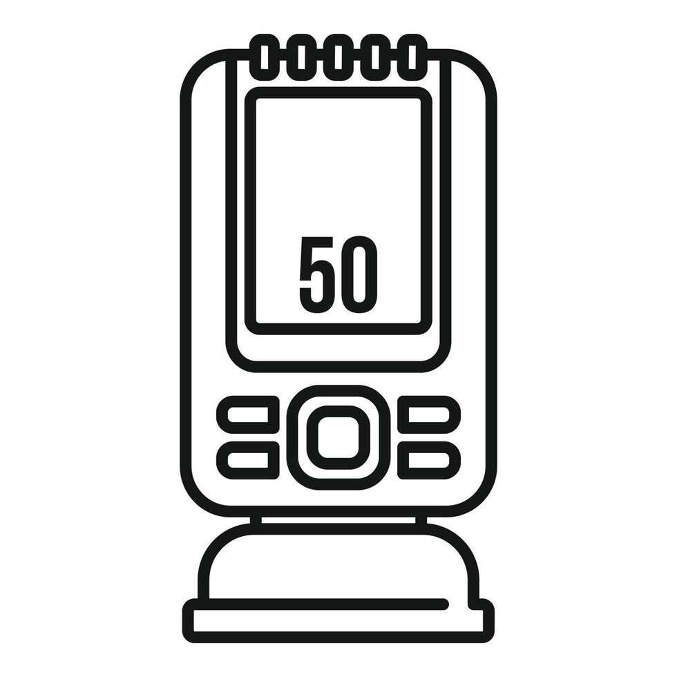 Echo sounder gadget icon, outline style vector