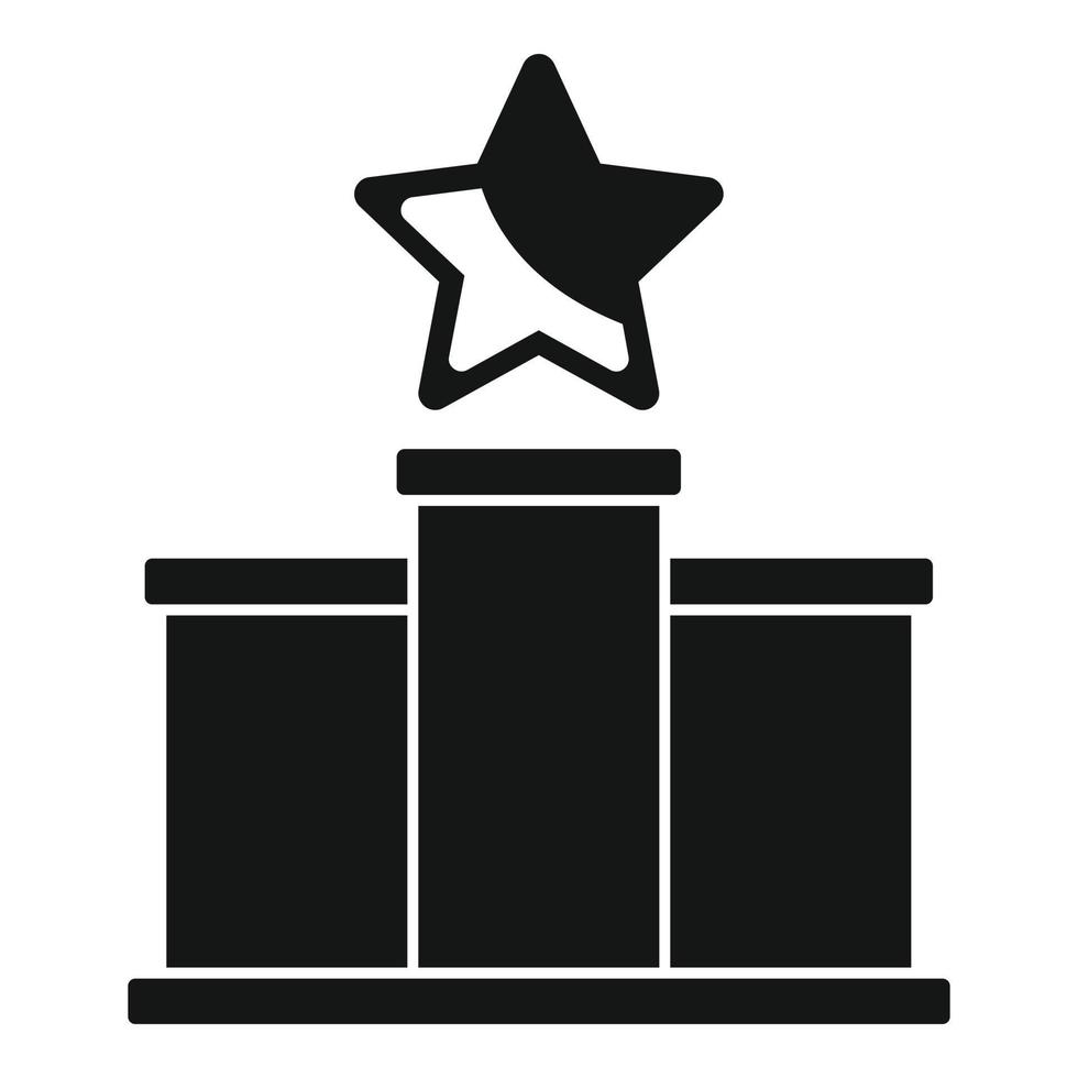 Podium reputation icon, simple style vector