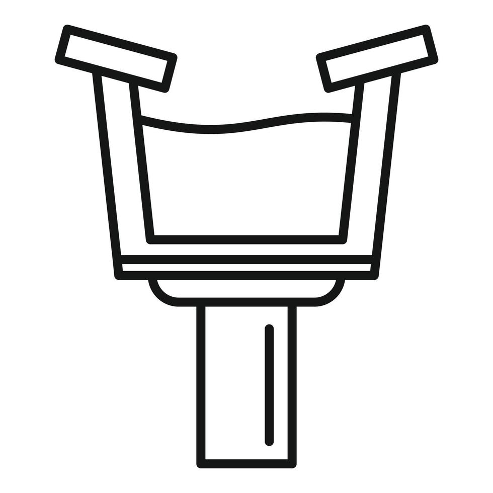 Repair gutter icon, outline style vector