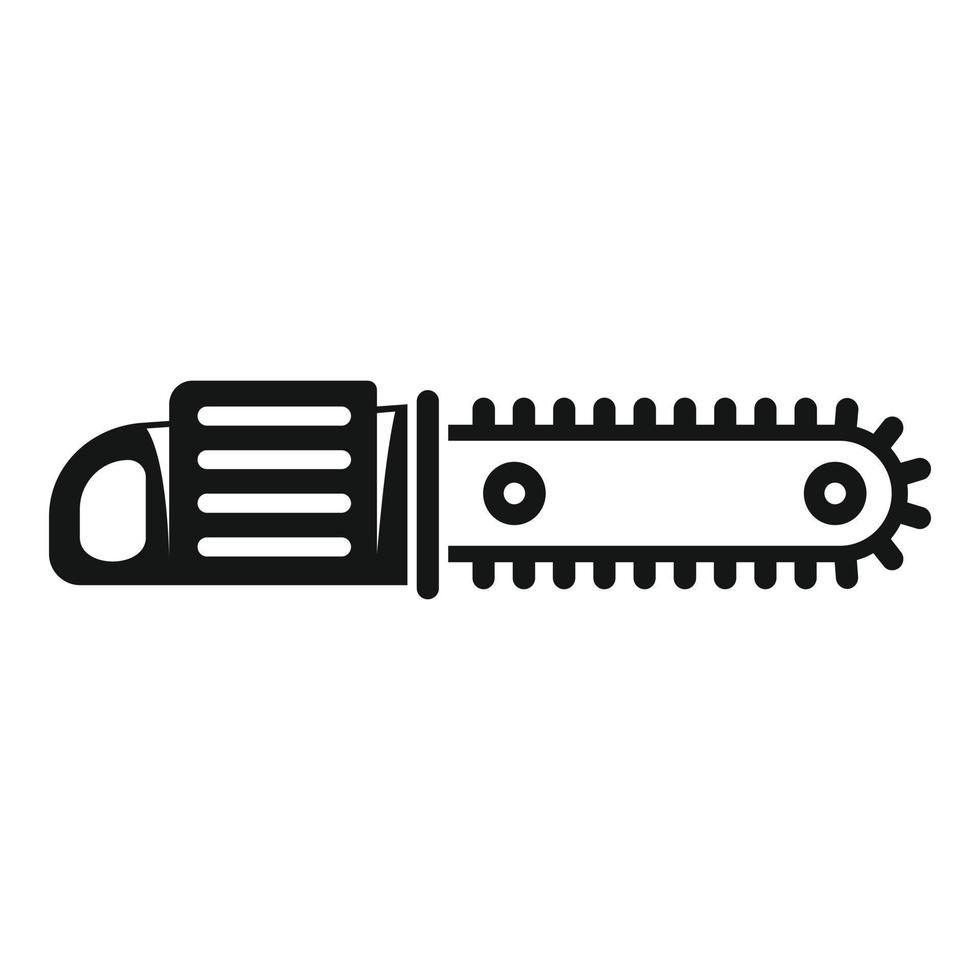 icono de motosierra de instrumentos, estilo simple vector