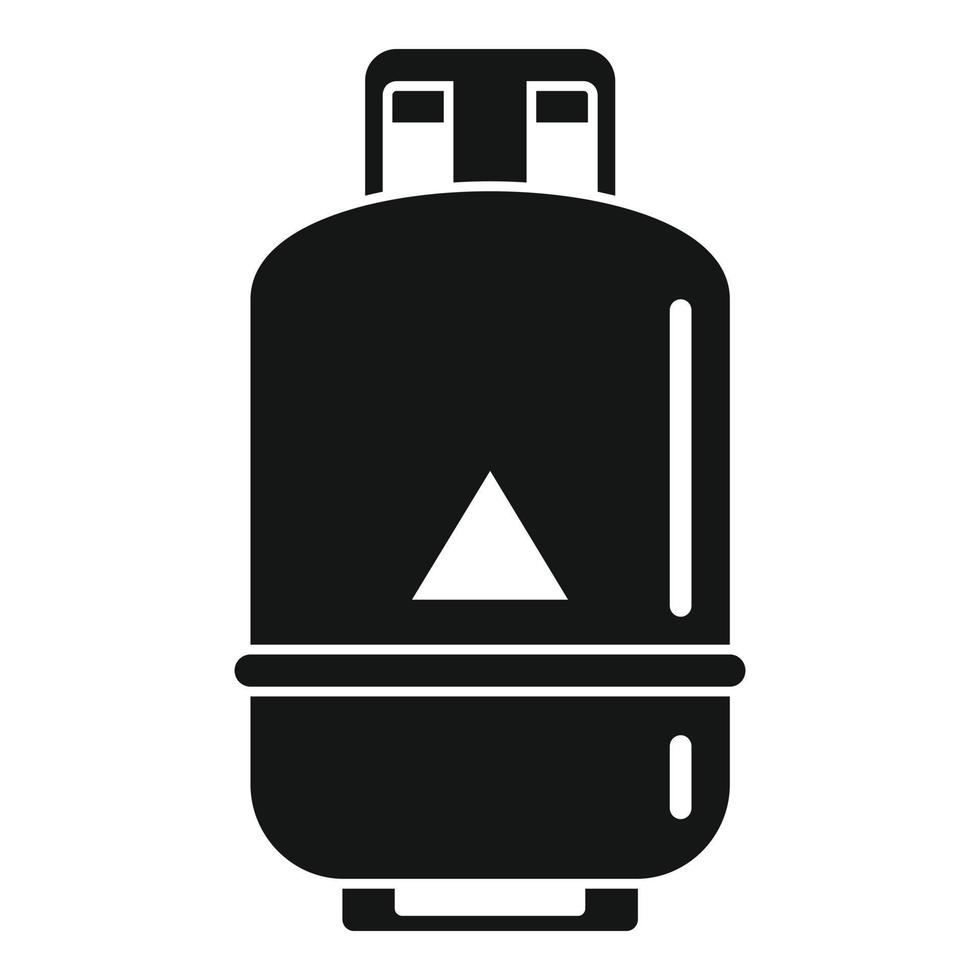 Gas cylinder propane icon, simple style vector