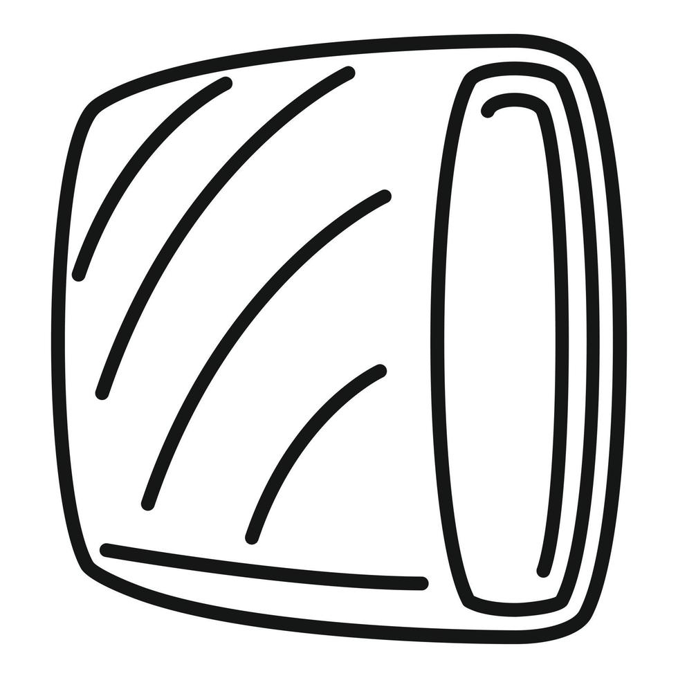 Raw meat icon, outline style vector
