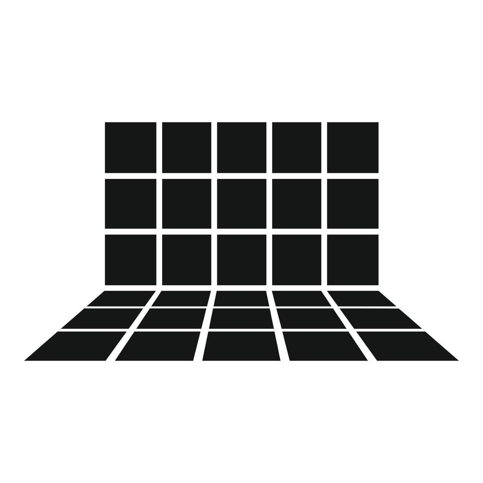 Tiler bathroom work icon, simple style vector