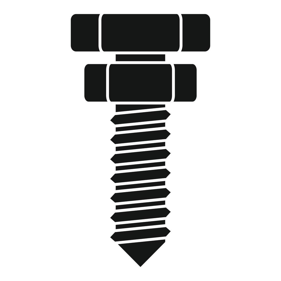 Aircraft repair screw icon, simple style vector