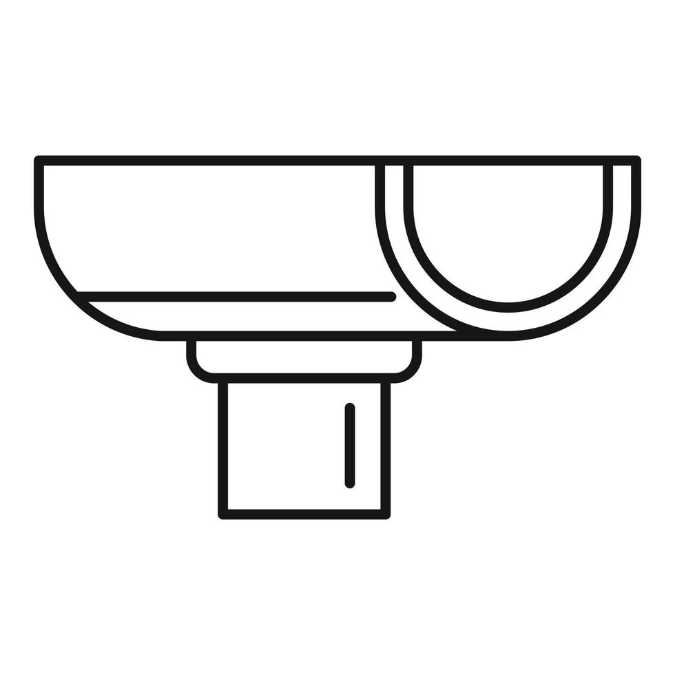 Storm gutter icon, outline style vector