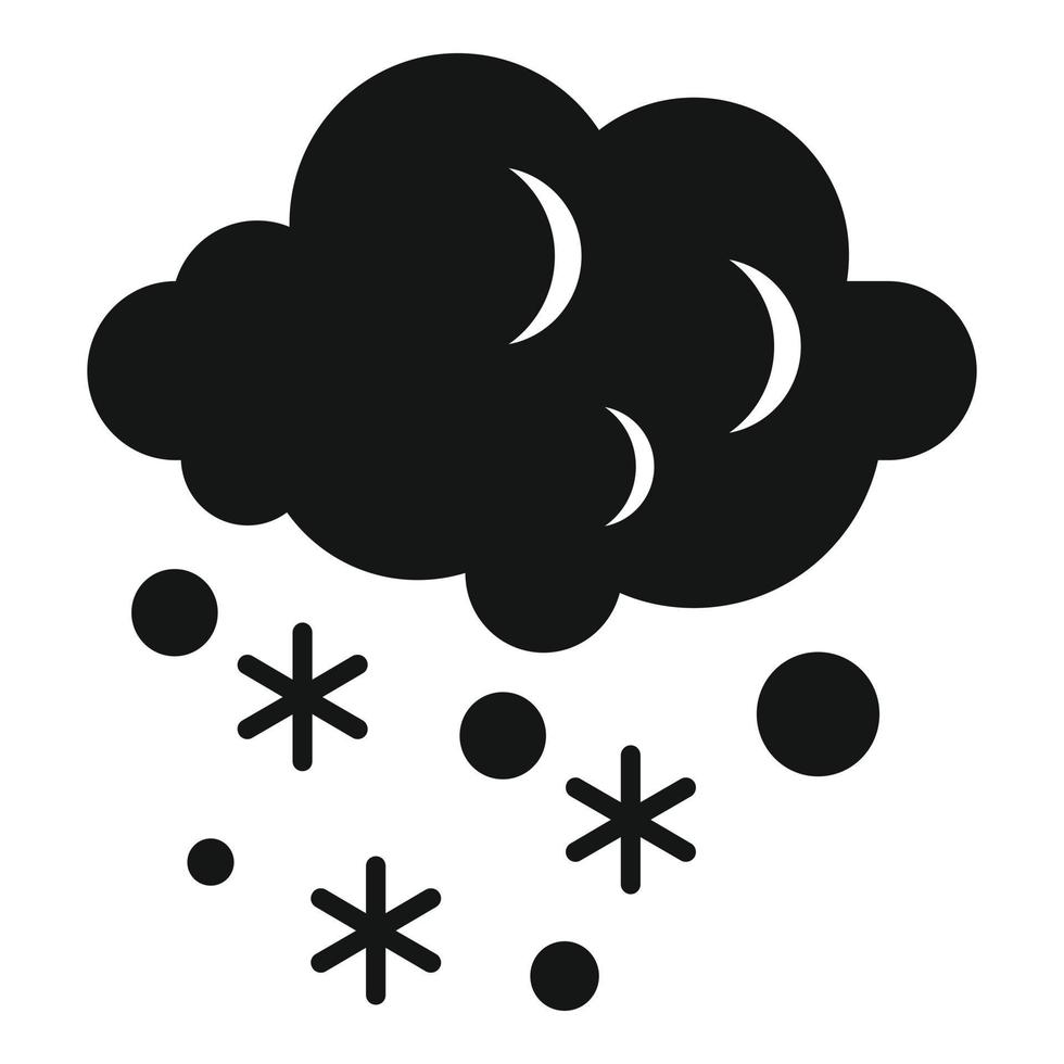 Cloud blizzard icon, simple style vector