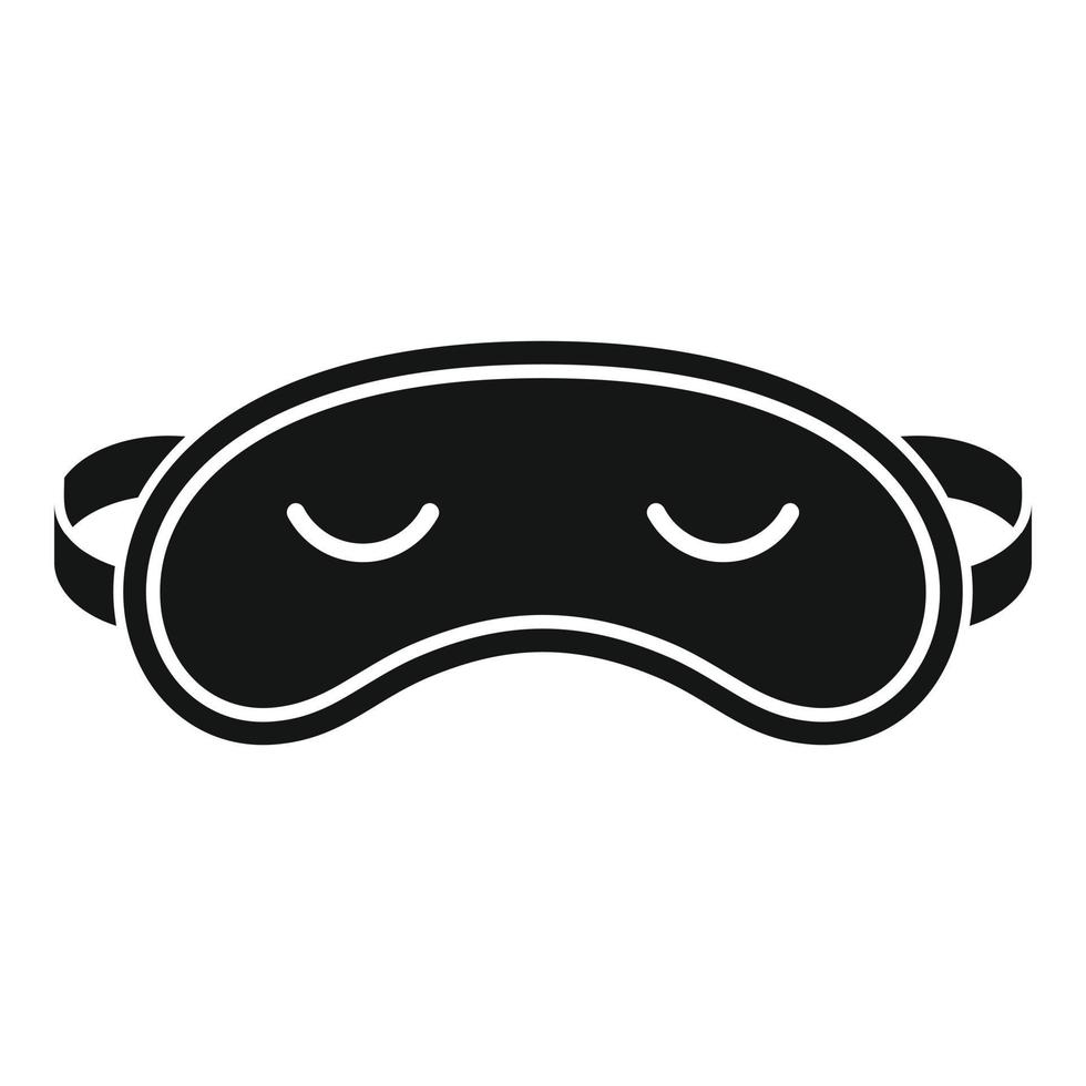 Sleep mask icon, simple style vector