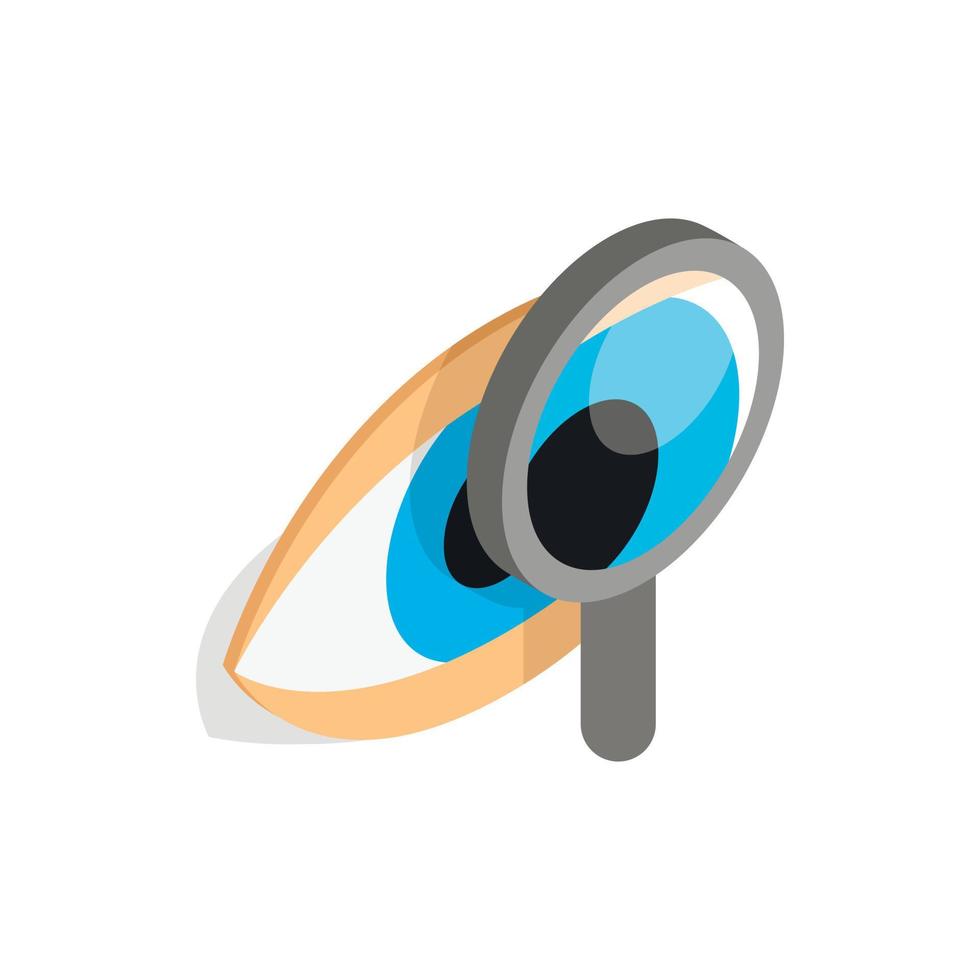 Eye exam icon, isometric 3d style vector