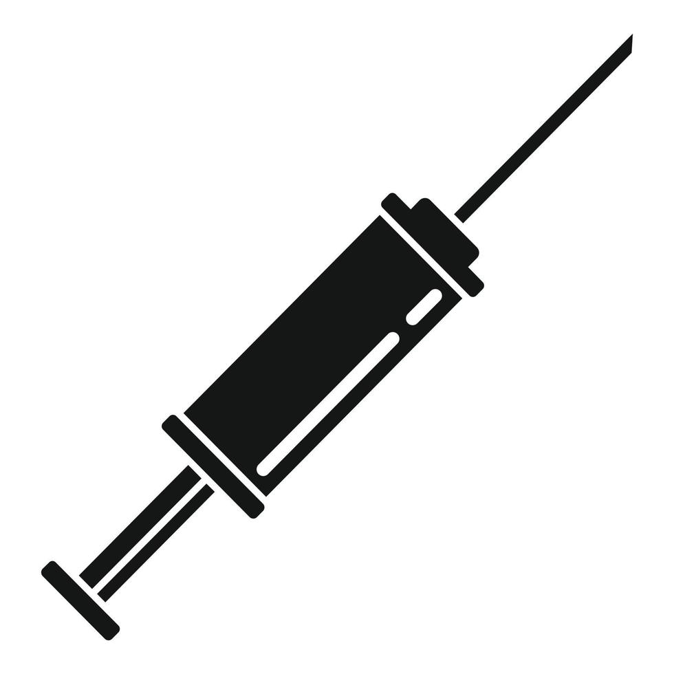 Dentist syringe icon, simple style vector
