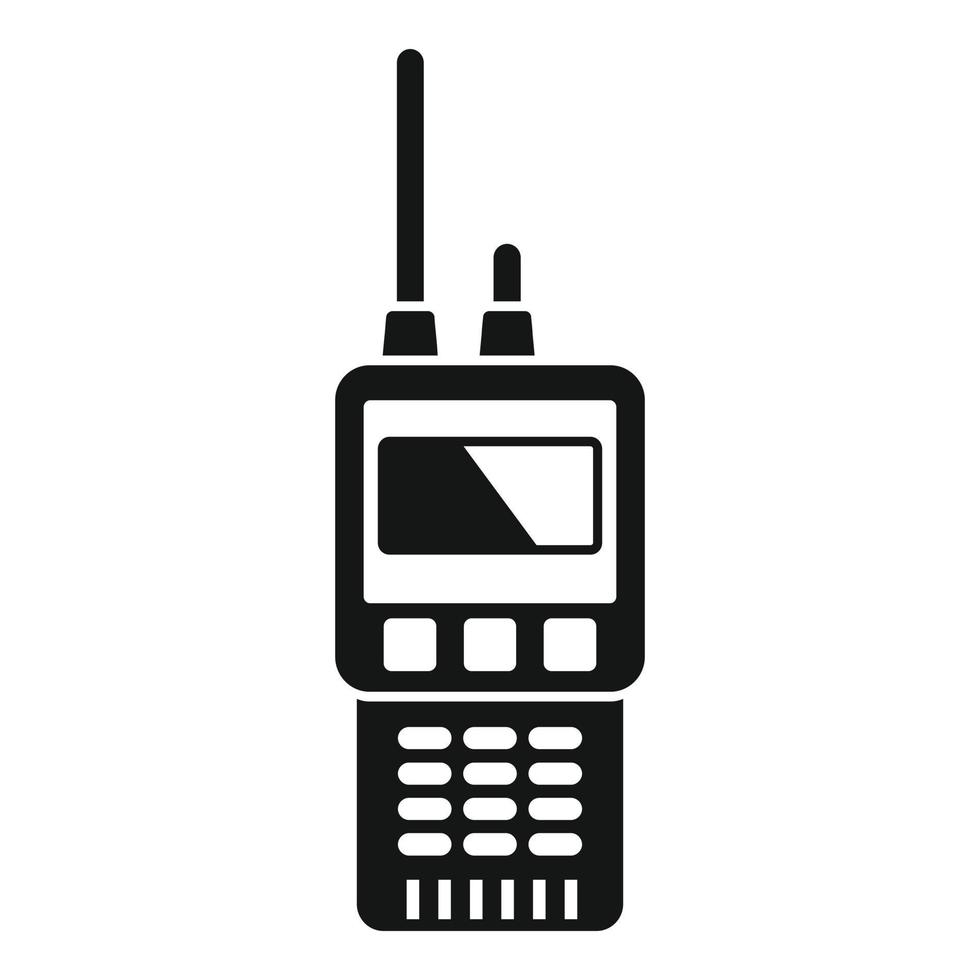 icono de radio walkie talkie, estilo simple vector