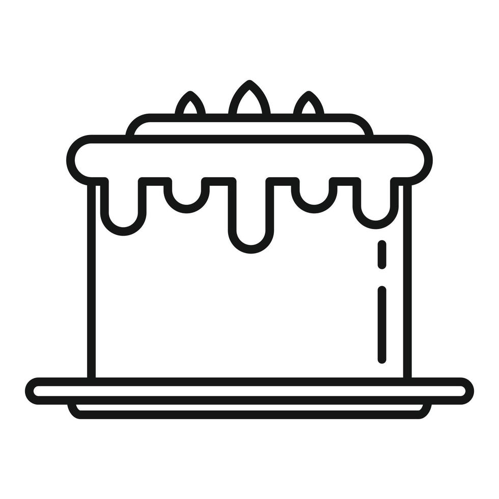 Sweet cake icon, outline style vector