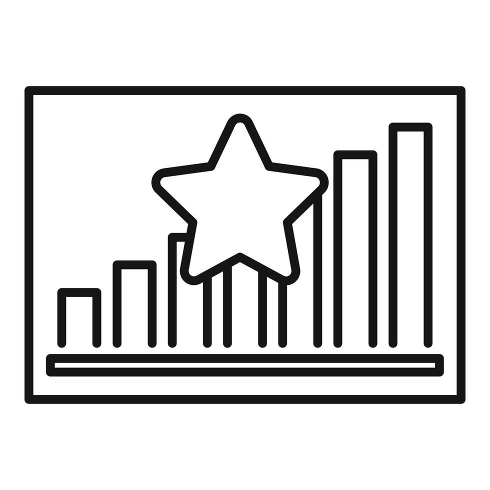 Achievement reputation icon, outline style vector