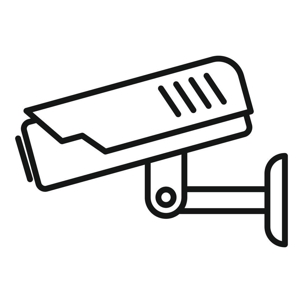 Security camera icon, outline style vector