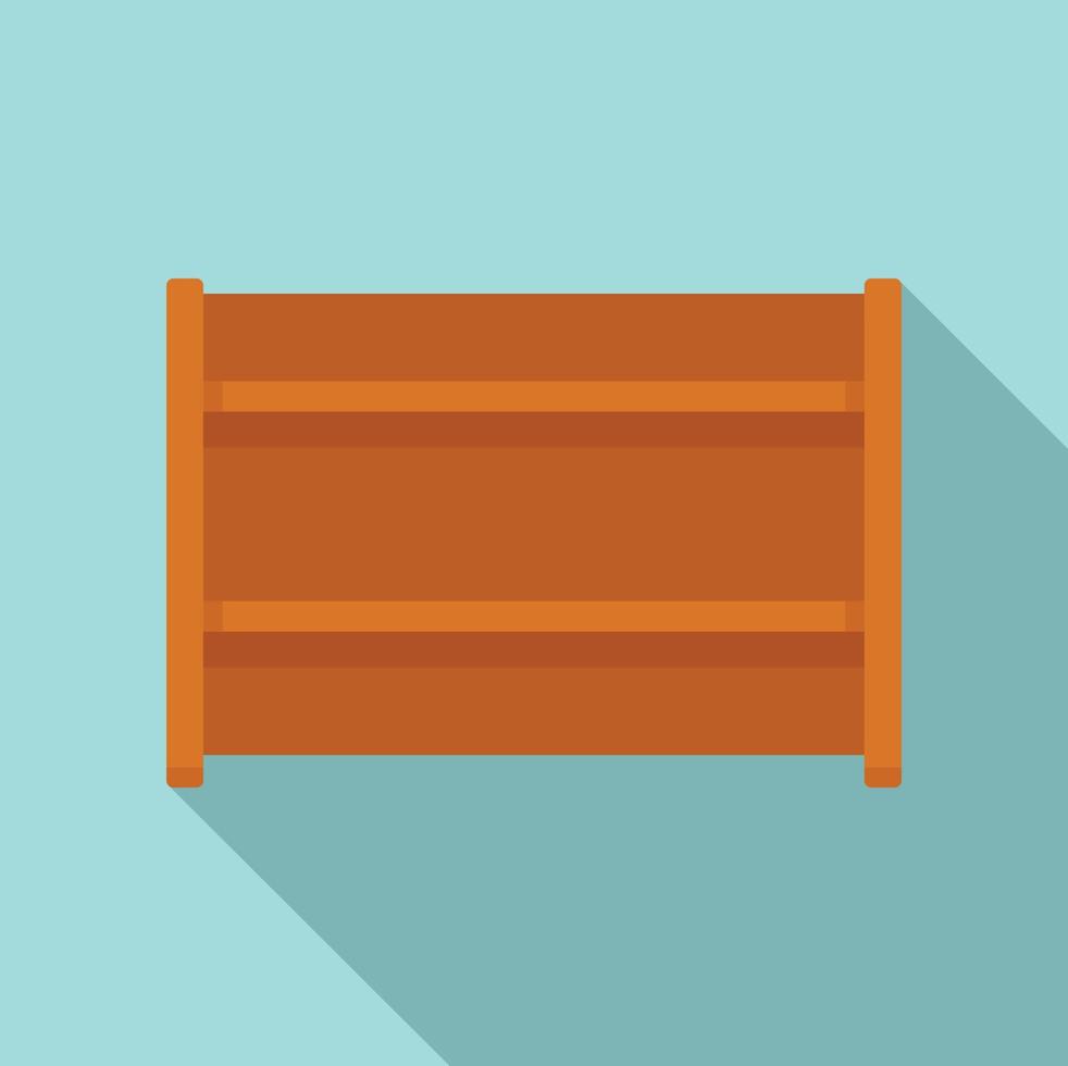 Storage book drawer icon, flat style vector