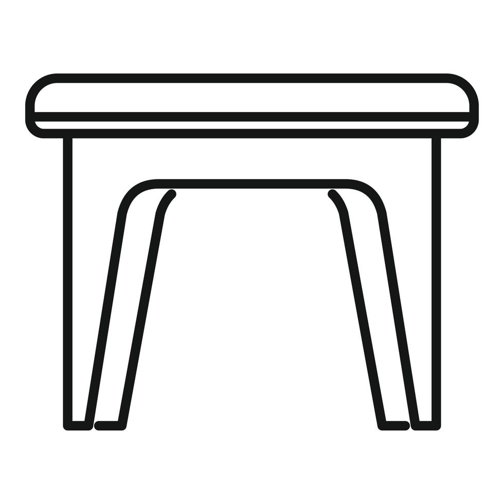 Plastic backless chair icon, outline style vector