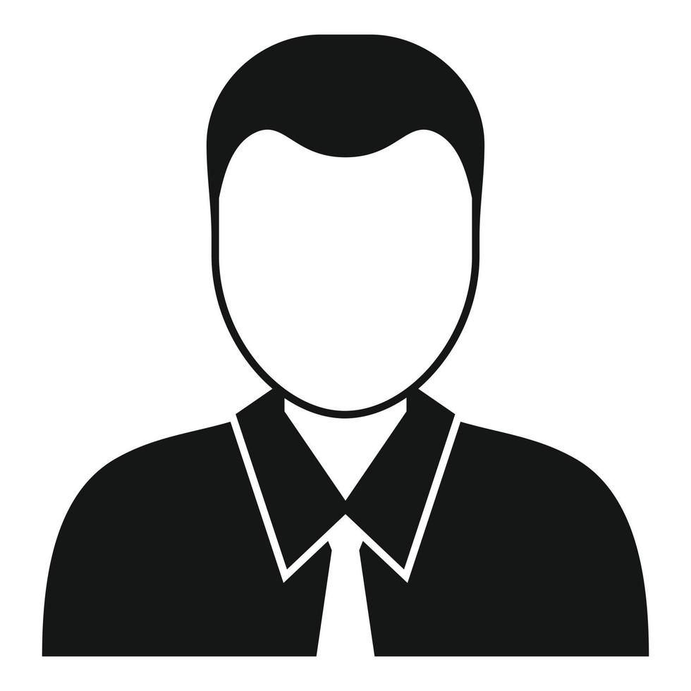 Notary man icon, simple style vector