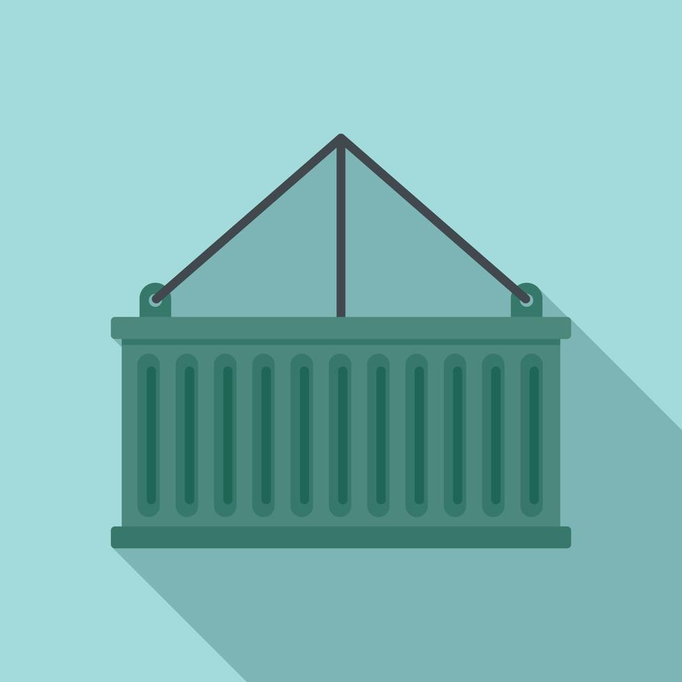Container box icon, flat style vector