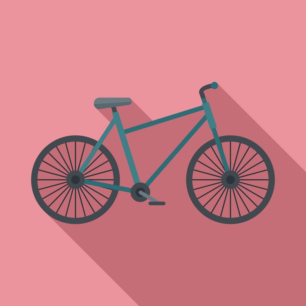 icono de bicicleta francesa, estilo plano vector