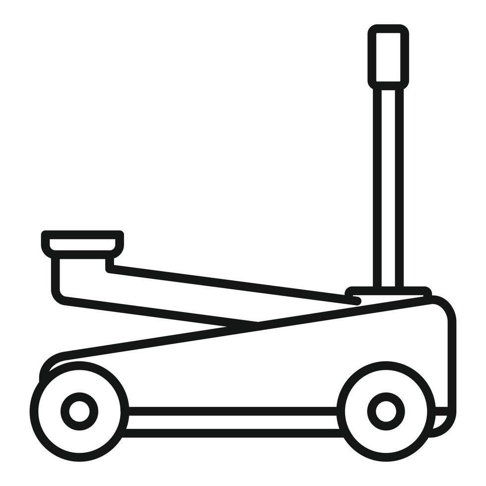 Auto jack-screw icon, outline style vector