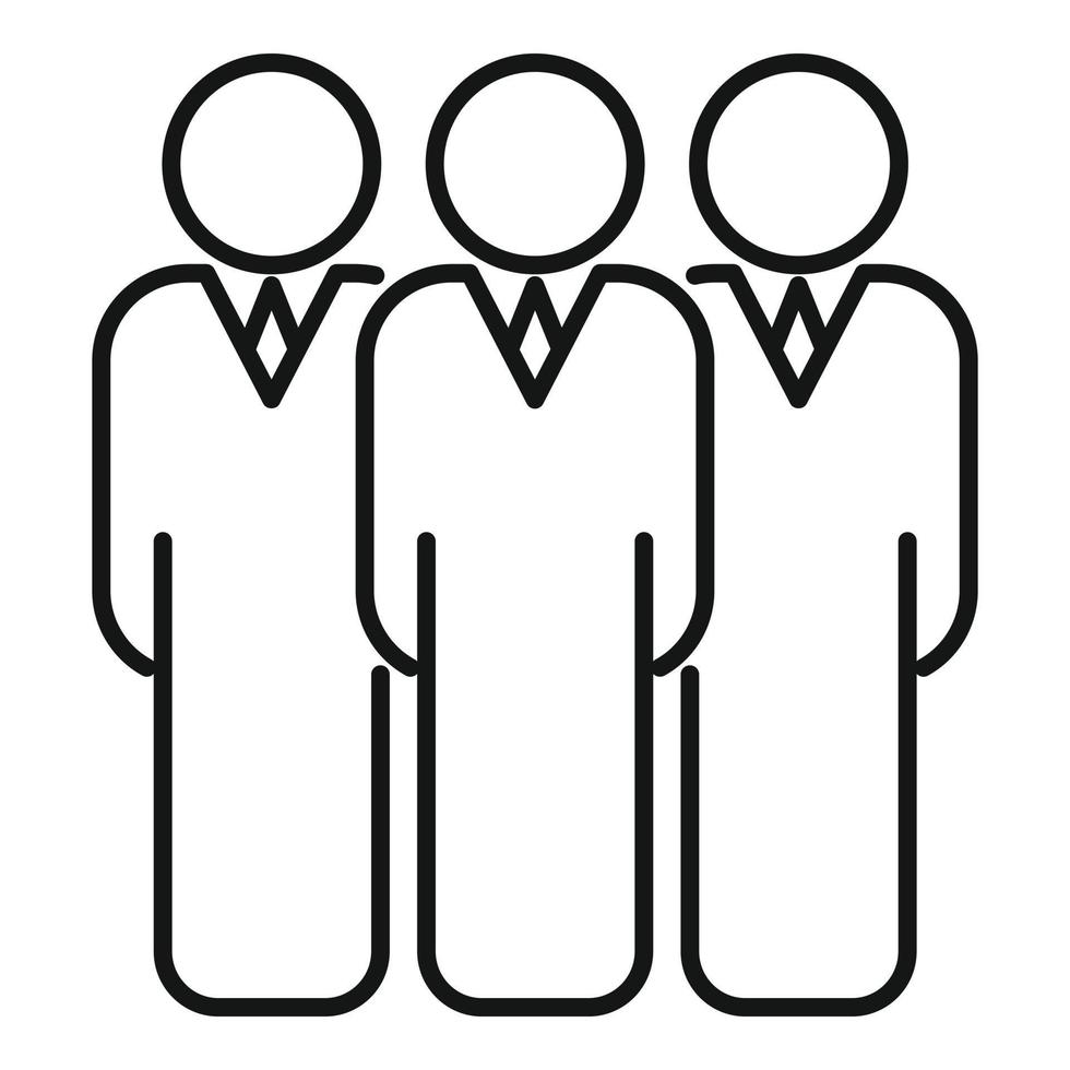 Business training staff icon, outline style vector