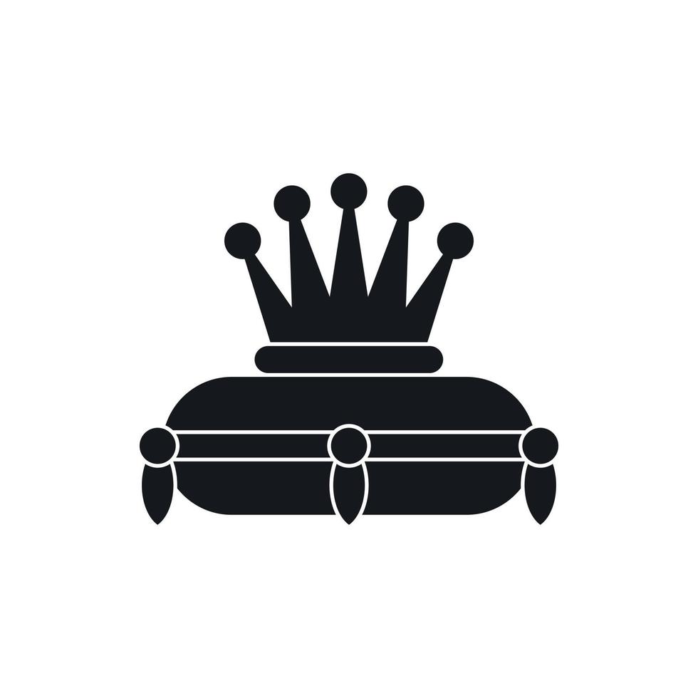 corona, rey, icono, simple, estilo vector