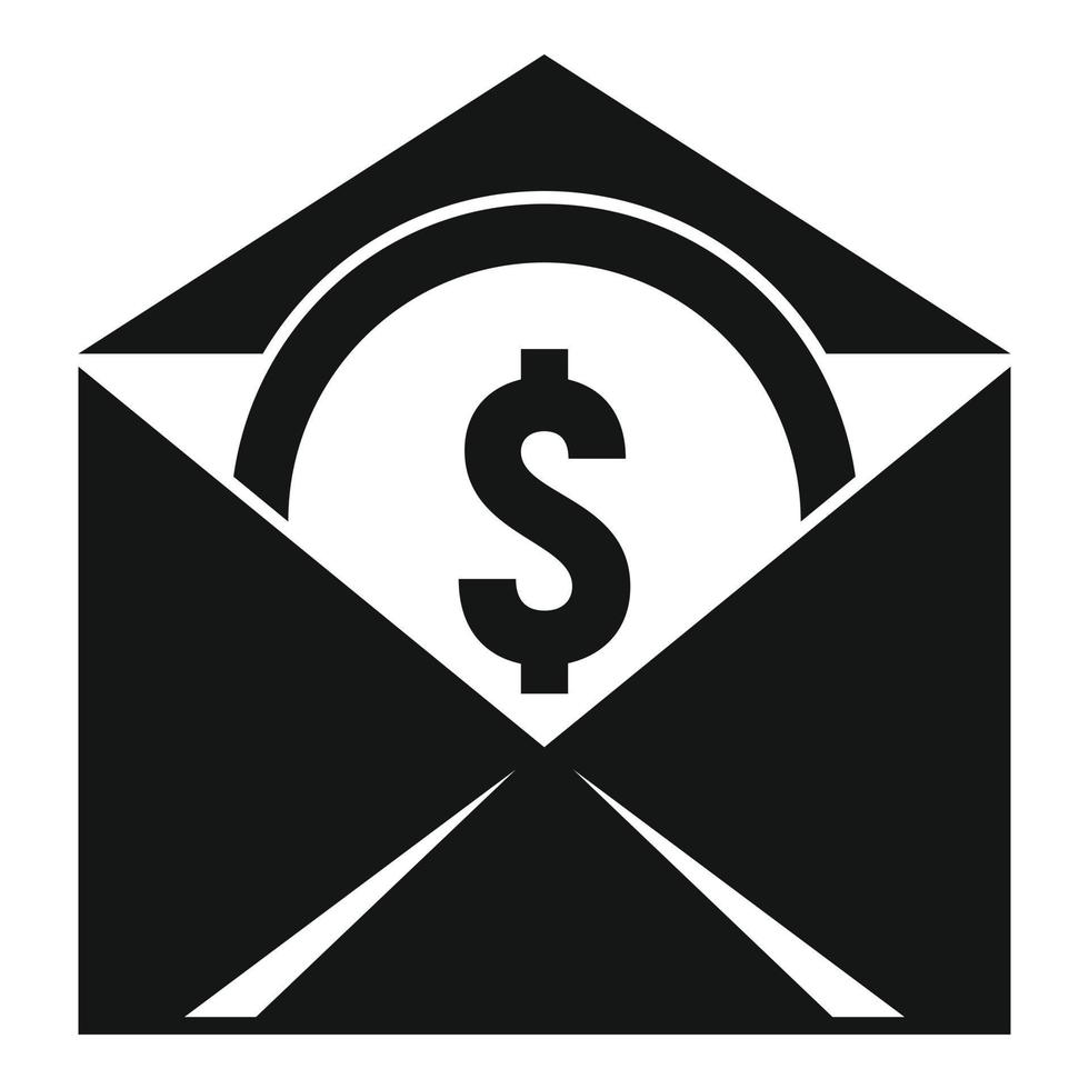 Crowdfunding mail icon, simple style vector