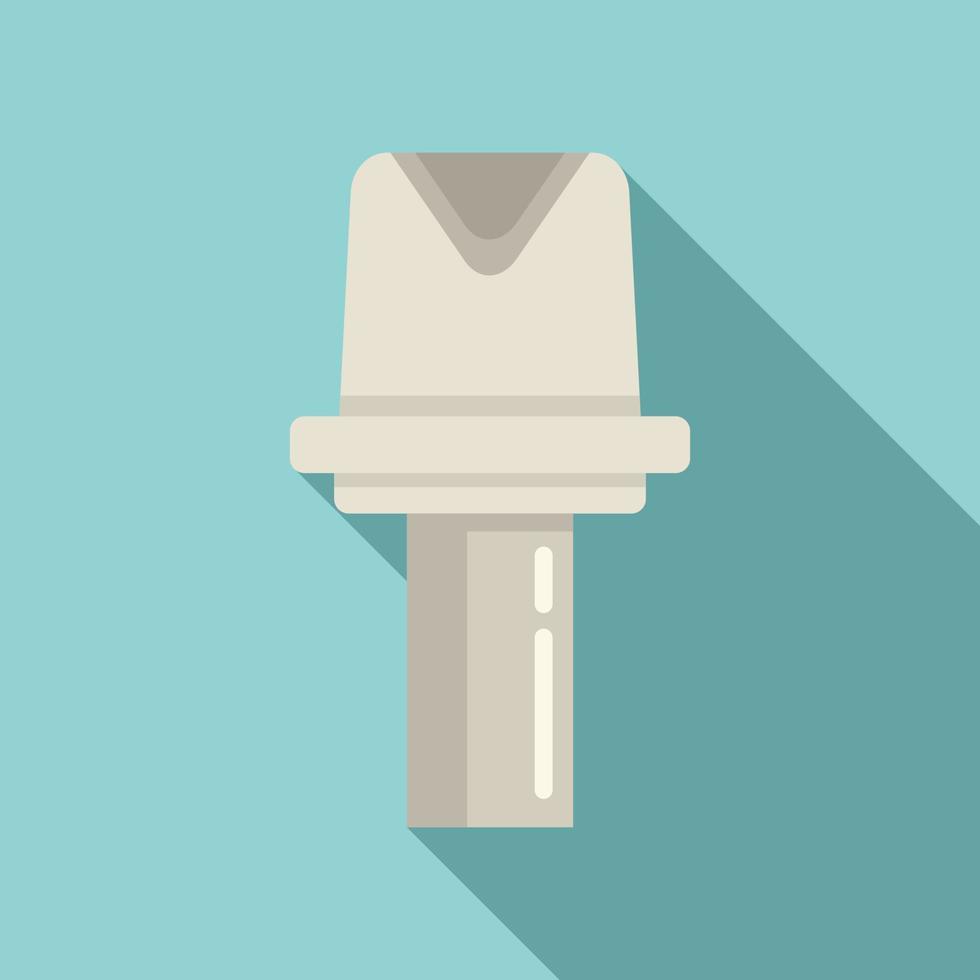 Tooth restoration icon, flat style vector