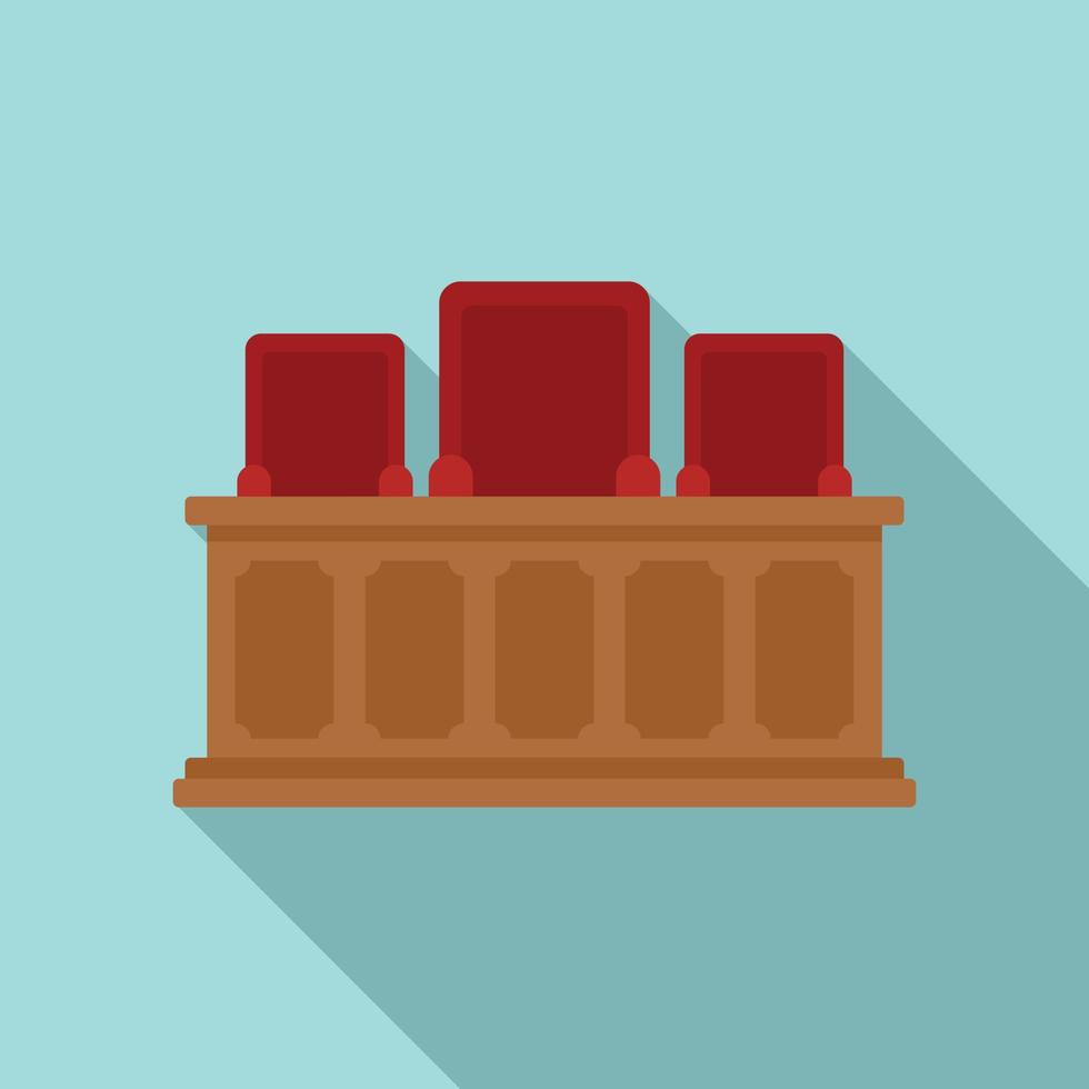Prosecutor tribune icon, flat style vector