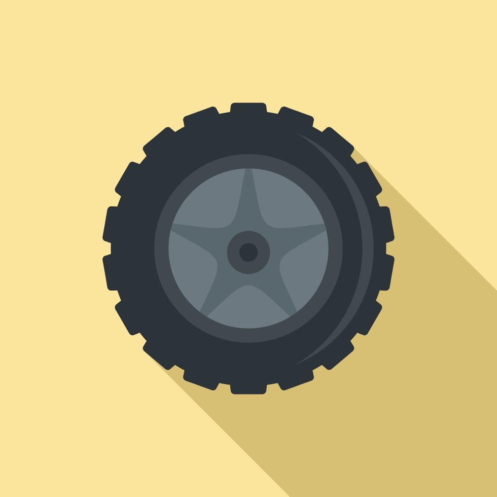 Car wheel icon, flat style vector