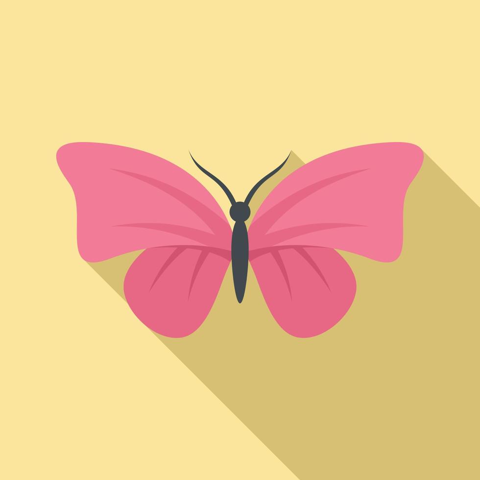Flying butterfly icon, flat style vector