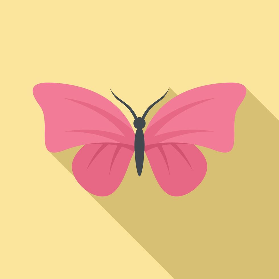 icono de mariposa voladora, estilo plano vector