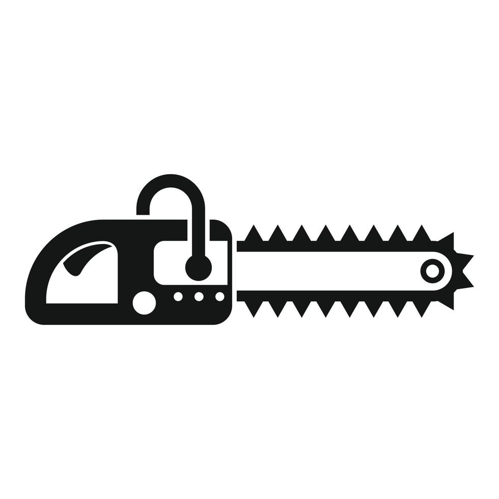 Chainsaw icon, simple style vector